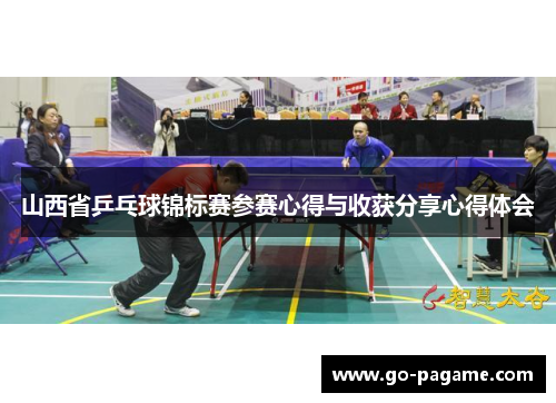 山西省乒乓球锦标赛参赛心得与收获分享心得体会